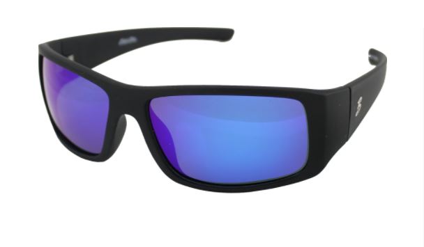 B.B OUTDOOR OPTICS SUNGLASSES MATTE BLACK FRAME SMOKE BLUE LENS