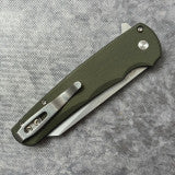 PRO-TECH MALIBU, GREEN Handle with Magnacut Reverse Tanto Blade, Stonewash Finish