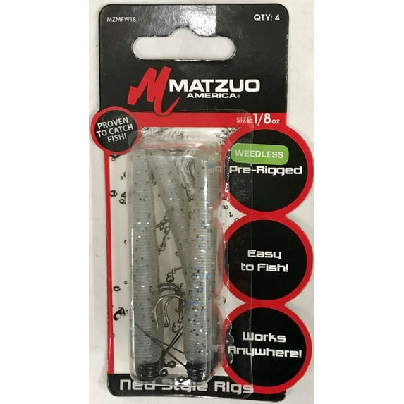 MATZUO WEEDLESS NED RIG SMOKE 1/8 OZ QTY 4