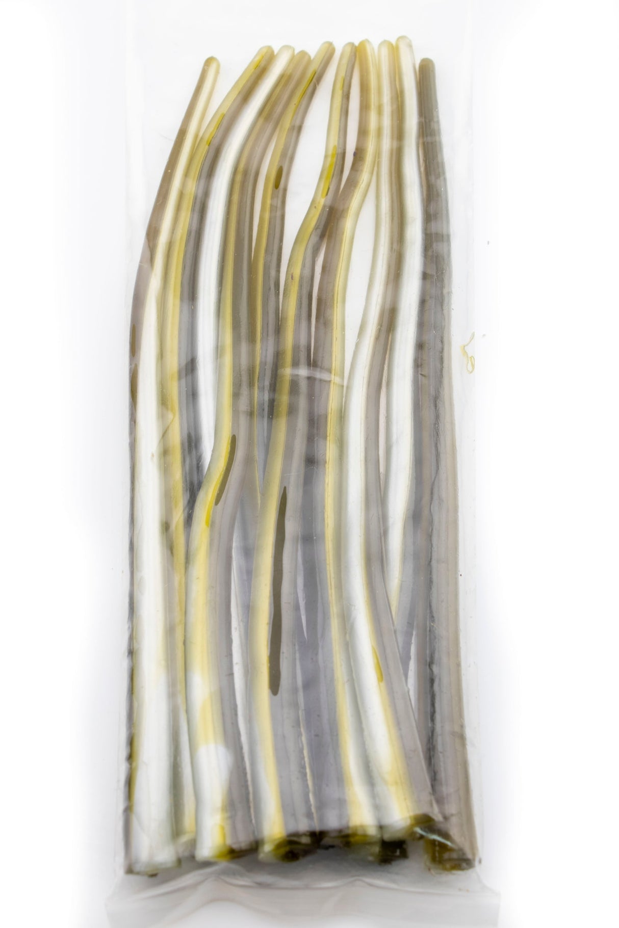 BILL HURLEY 7" MINI REPLACEMENT RAT TAILS OLIVE/WHITE 10 PK