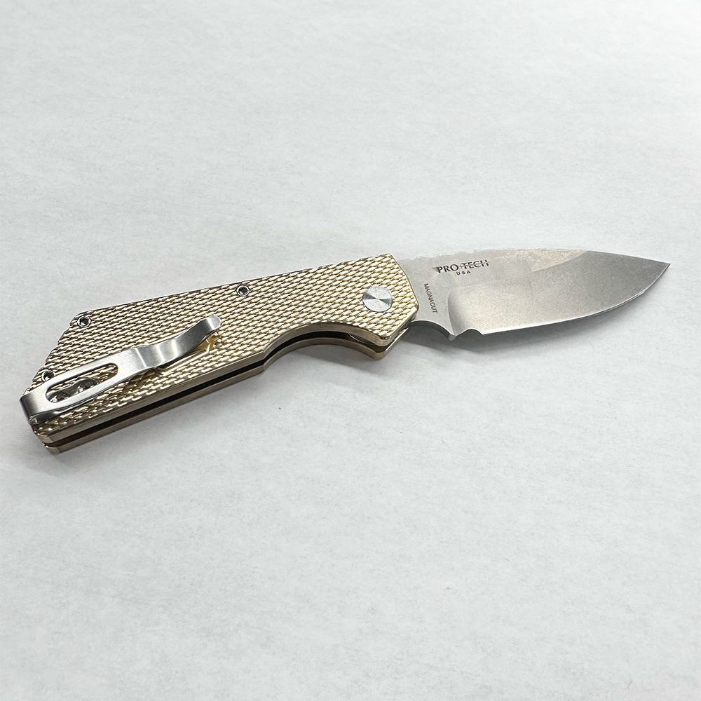PRO-TECH STRIDER PT+ TEXTURED ALBRONZE HANDLE - MagnaCut