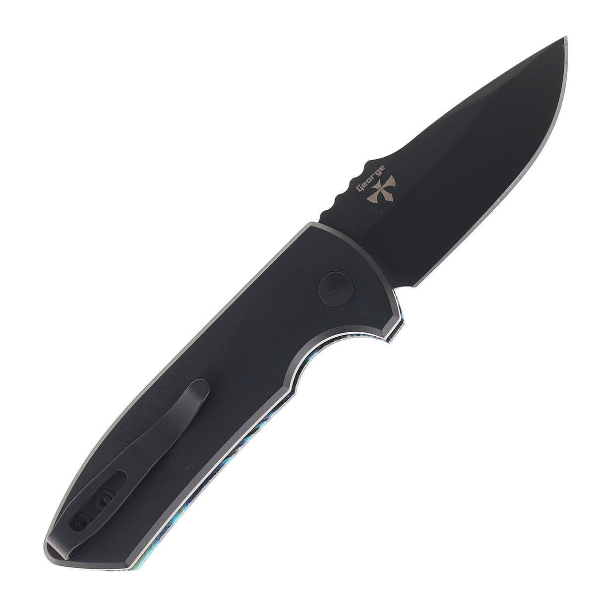 PRO-TECH SBR Auto, G-Carta Starry Night DLC Black S35vn Blade, Albalone push button