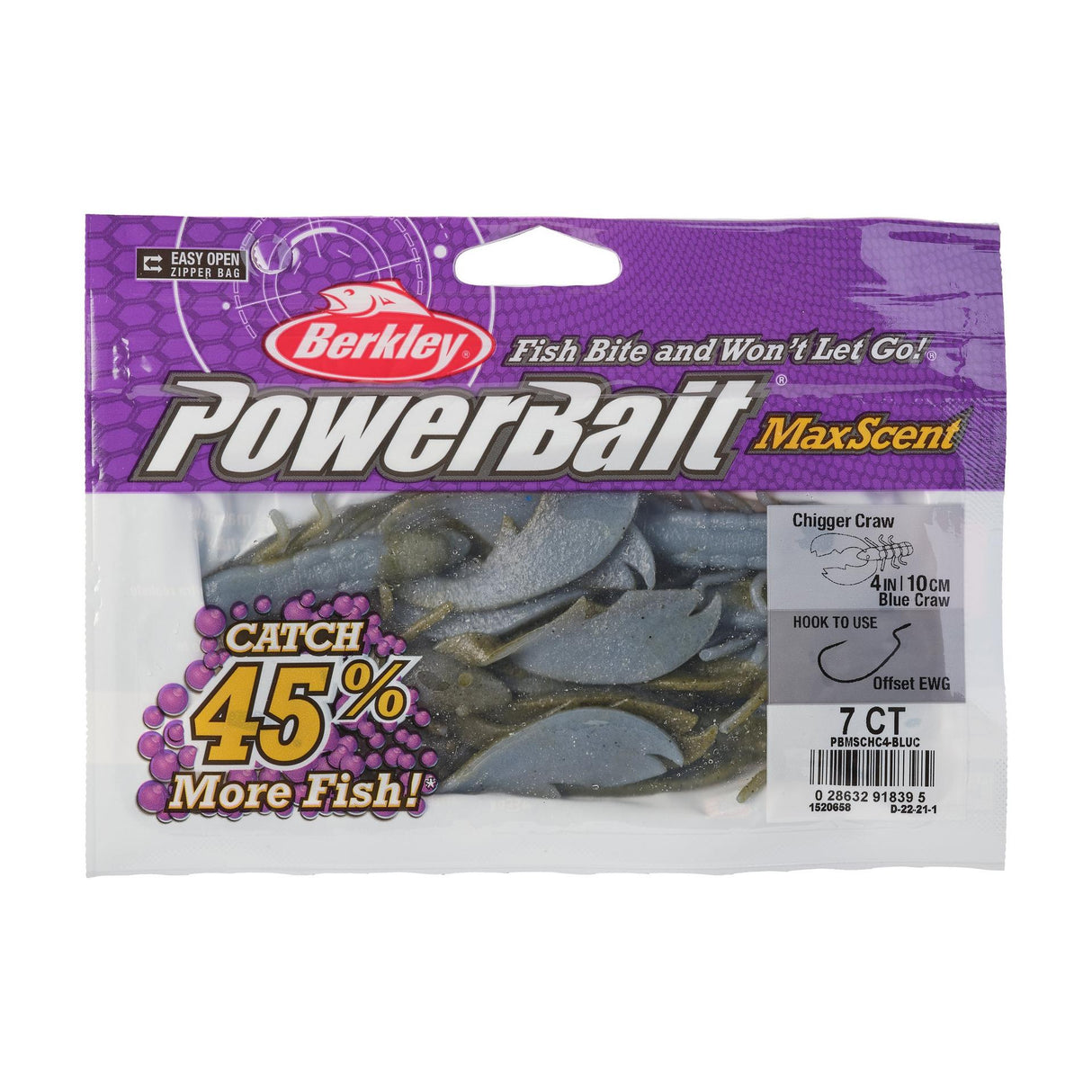BERKLEY POWERBAIT MAXSCENT CHIGGER CRAW 4"