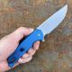 PRO-TECH MORDAX Blue Handle, Stonewash Magnacut Blade, Plain Edge