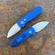 PRO-TECH RUNT 5 Textured Blue Handle, Stonewash Magnacut Wharncliffe Blade.