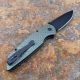 PRO-TECH TR-3 integrity Thumbstud Manual, Green Handle, DLC Black S35vn Blade