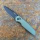 PRO-TECH TR-3 integrity Thumbstud Manual, Green Handle, DLC Black S35vn Blade