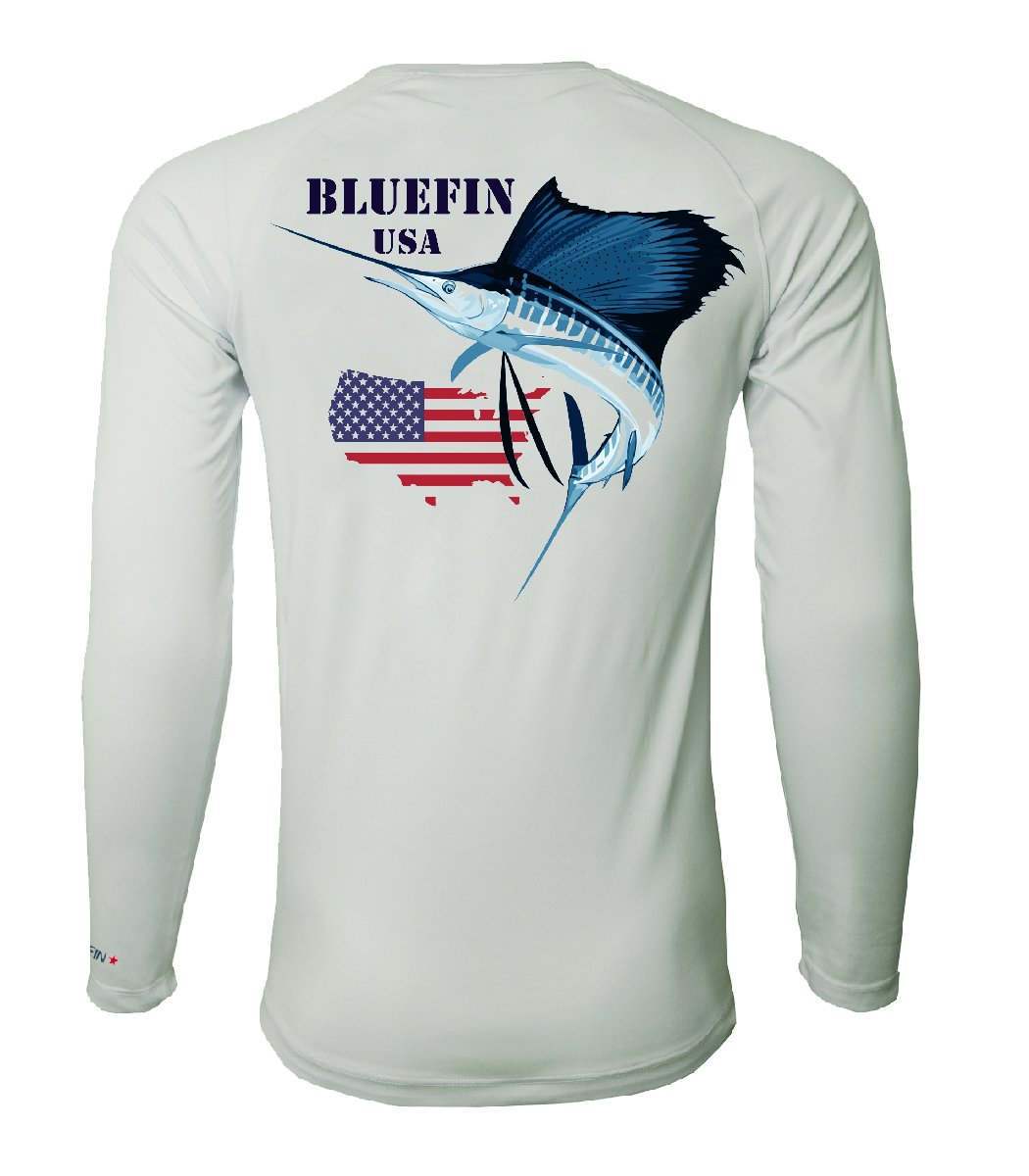 BLUEFIN SECOND SKIN RASH GUARD SPLASH BLUE GREY Medium