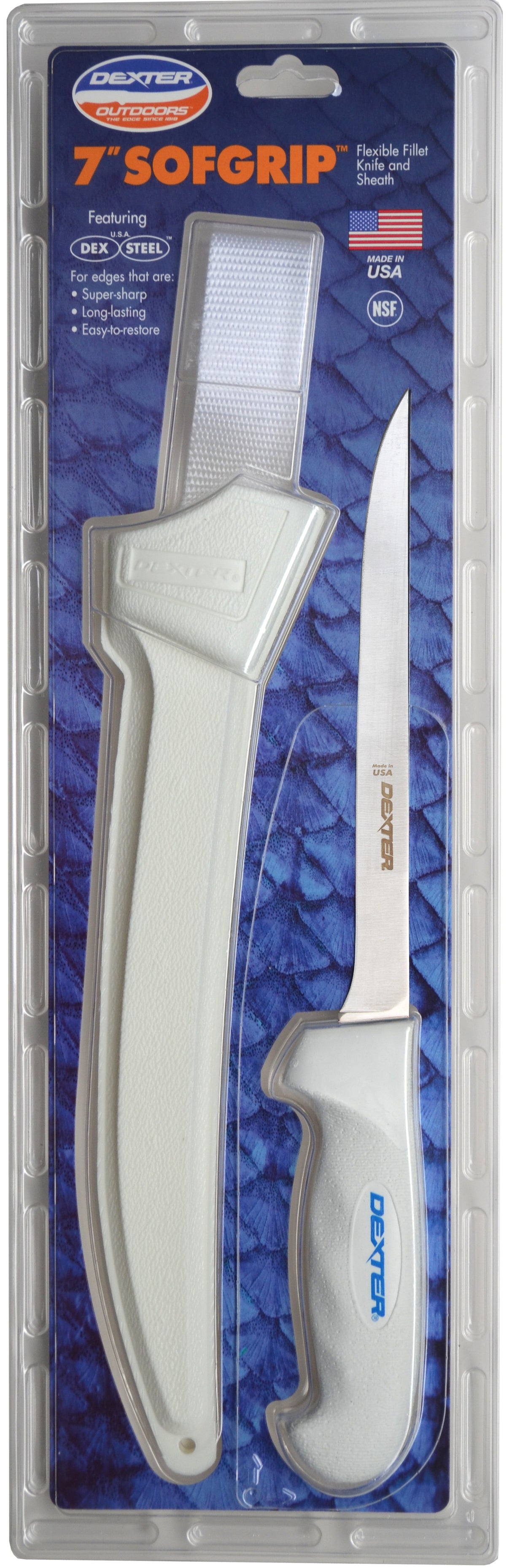 DEXTER SOFGRIP NARROW FILLET KNIFE 7"