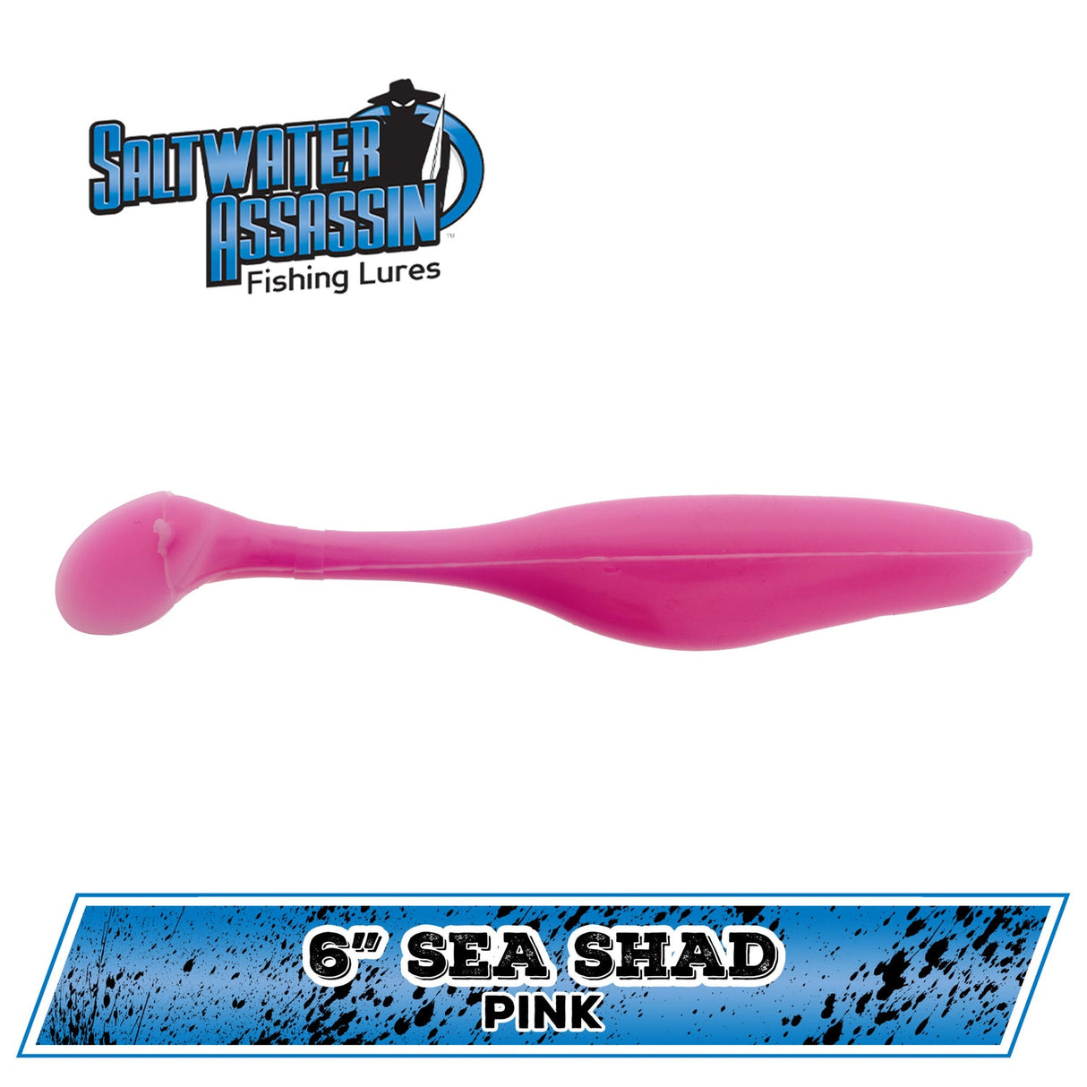 BASS ASSASSIN SEA SHAD 6" PINK QTY 4