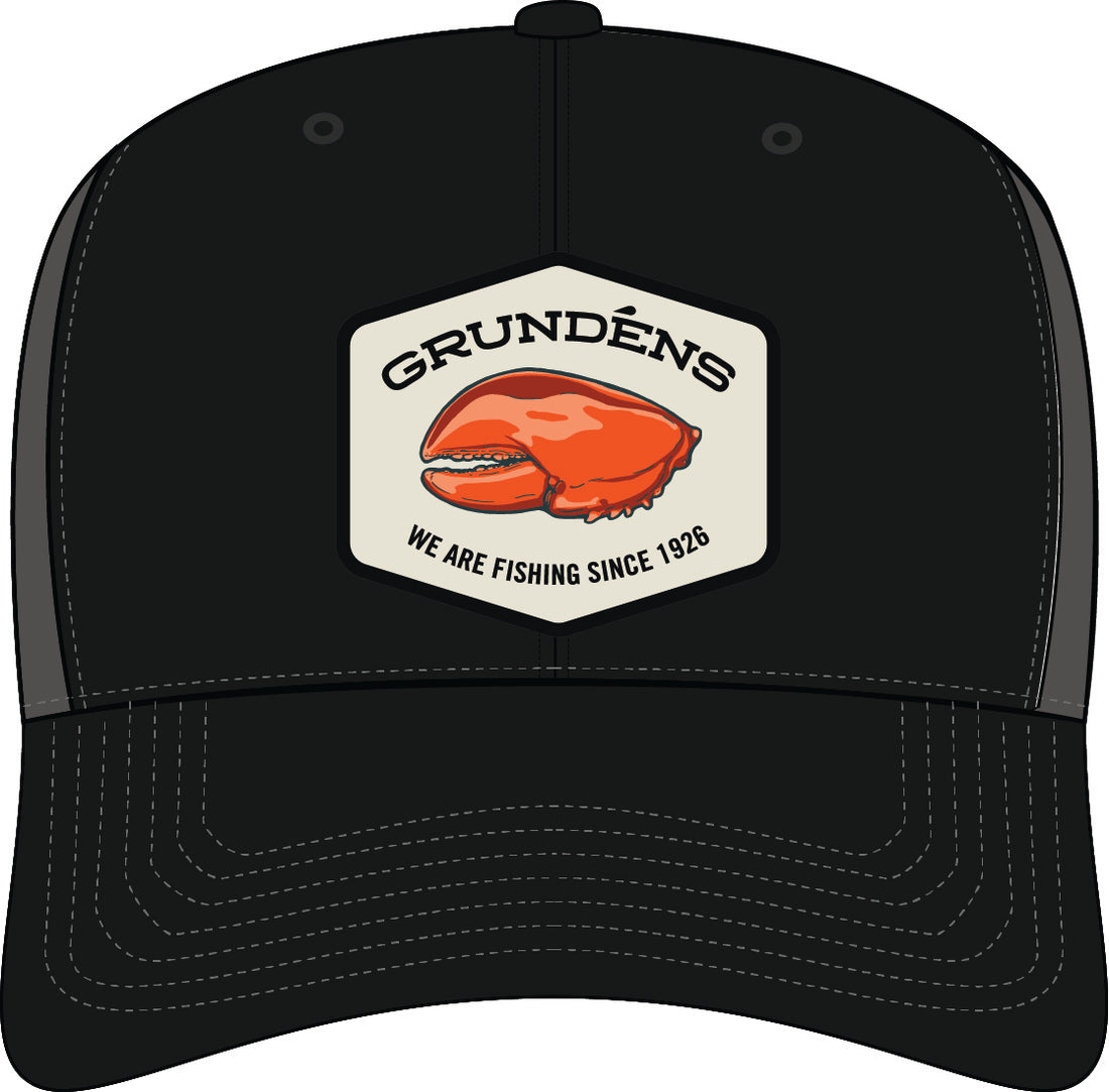 GRUNDENS SUPPORT LOBSTERMEN TRUCKER BLACK/CHARCOAL