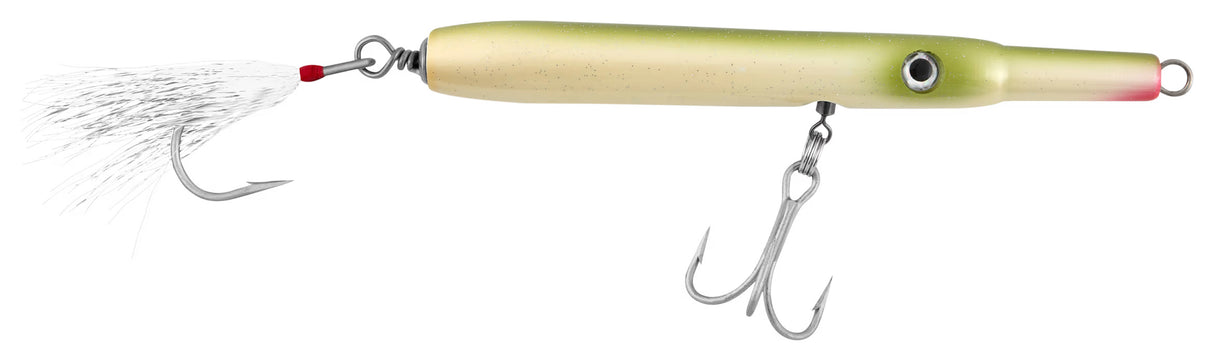 TSUNAMI TIMBER LURE NEEDLEFISH POPPER 6.5" WHITE/OLIVE BACK