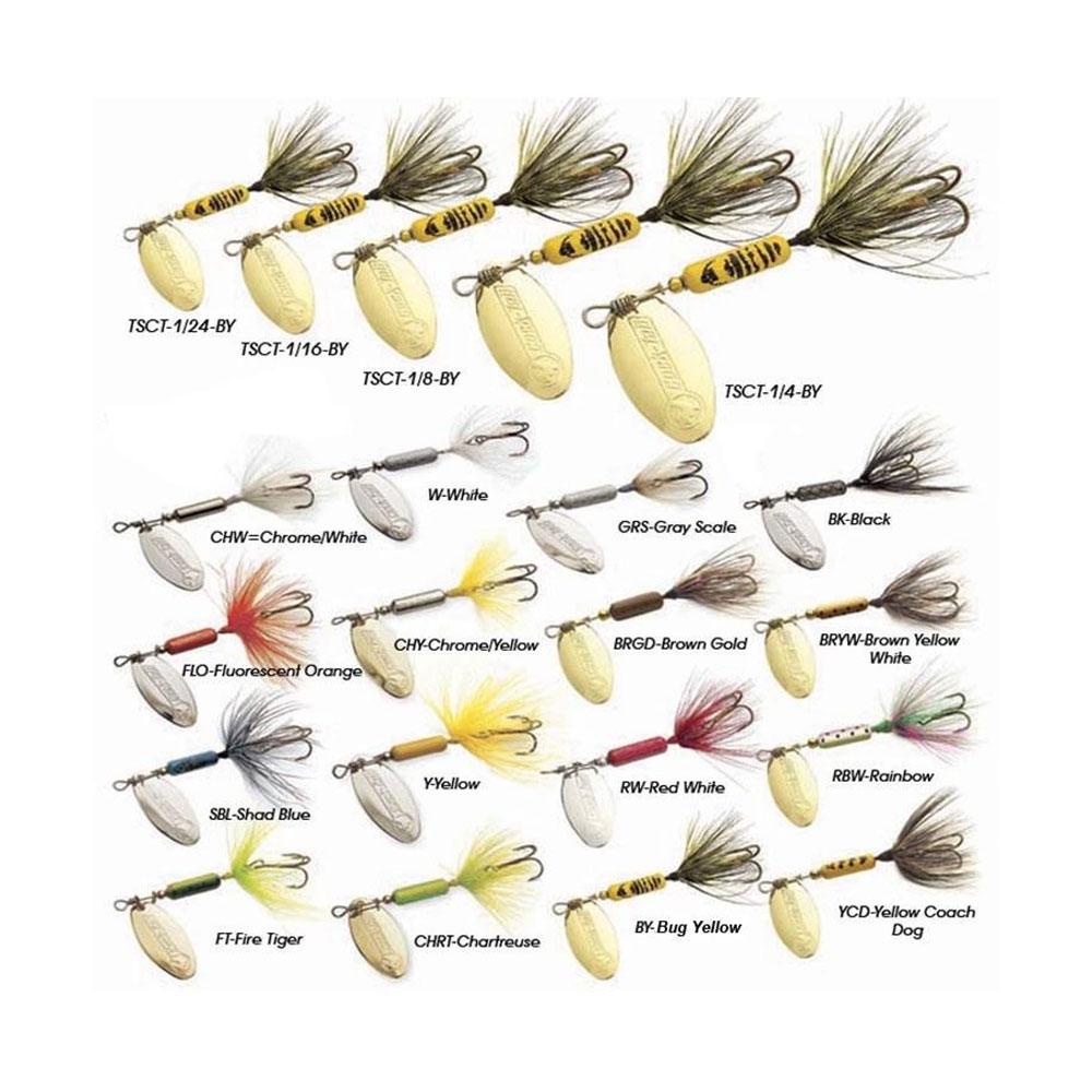 TSUNAMI COCK-TAIL IN-LINE SPINNER 1/8 OZ  YELLOW COACH DOG