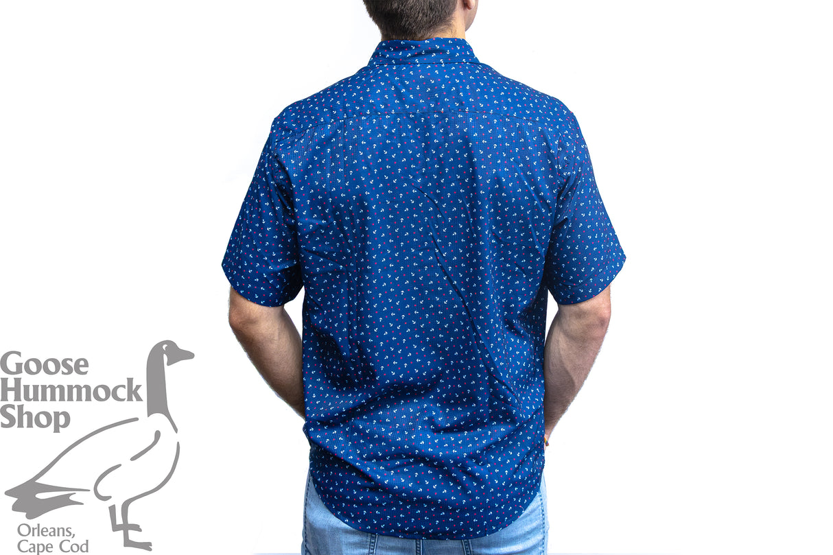BLUEFIN FINS OUT SPORT NAVY SS SHIRT
