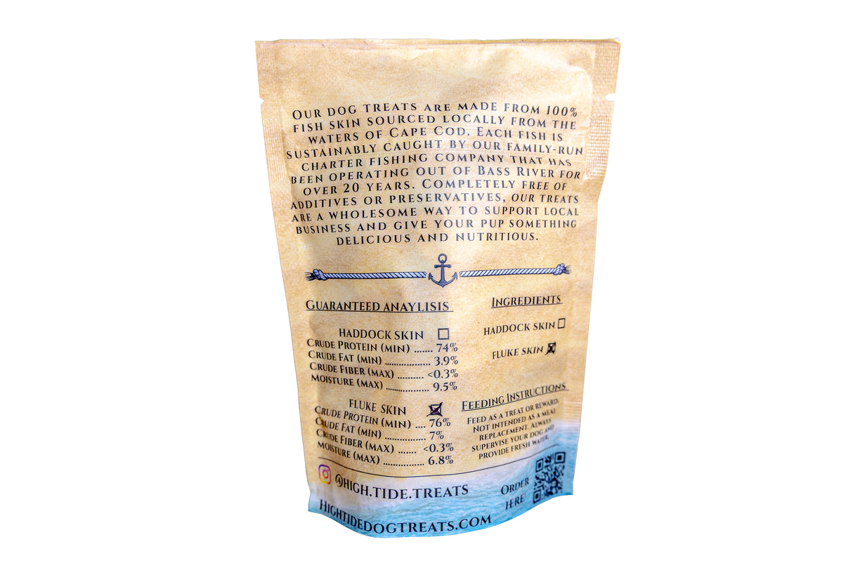 HIGH TIDE TREATS FLUKE SKIN DOG TREATS