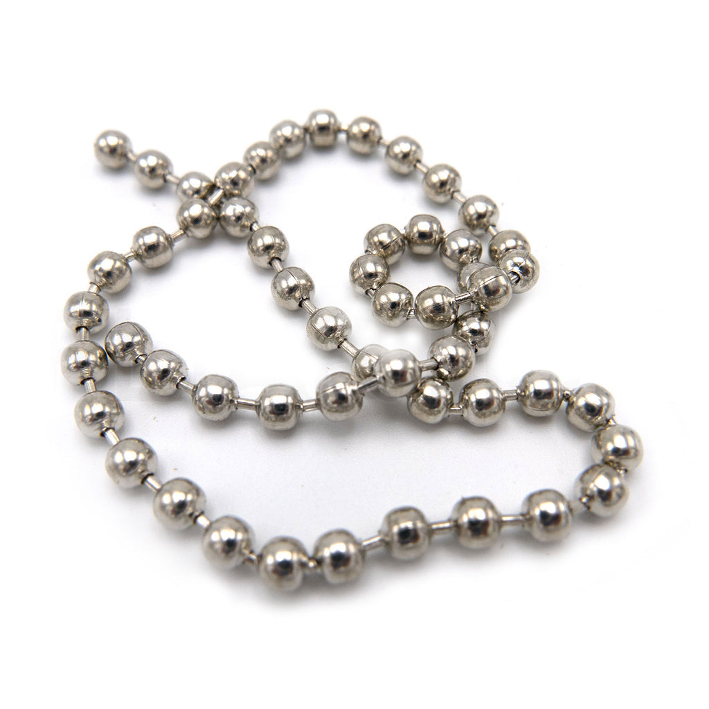 HARELINE BEAD CHAIN EYES LARGE SILVER #344