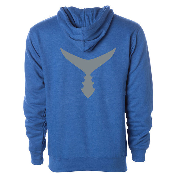 CHASING TAIL BI-BLEND HOODIE ROYAL BLUE WITH GRAY TAIL  M