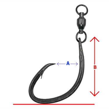 QUICKRIG CHARLIE BROWN CIRCLE HOOK +BB SWIVEL FOR CHUNKING TUNA