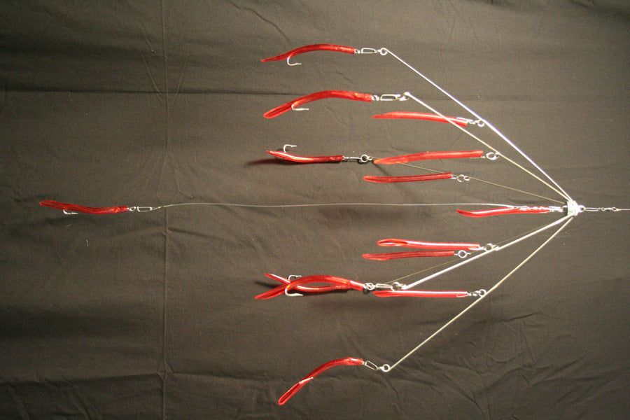 9'ERS LURES LARGE TUBE & WORM 6-ARM