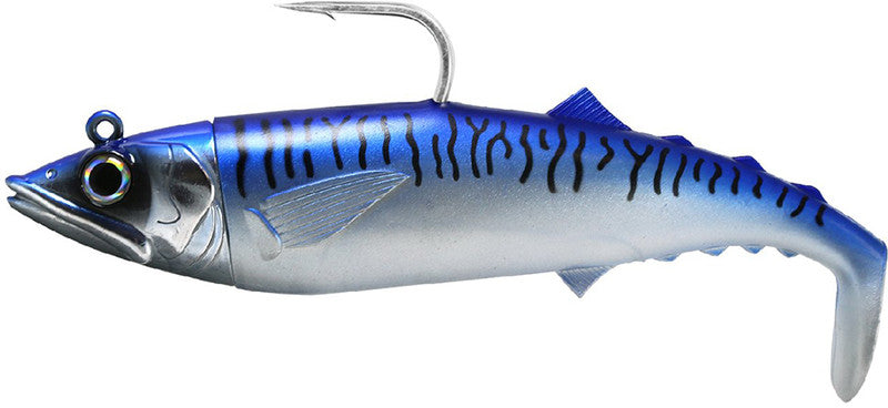 OKUMA OKUMA FISHLAB MACK ATTACK SOFT SWIMBAIT 6 1/2" BLUE MACKEREL 5.5 OZ