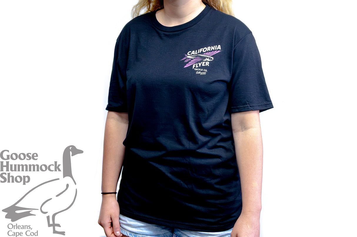 CALIFORNIA FLYER CO. PURPLE FLYER LOGO TEE