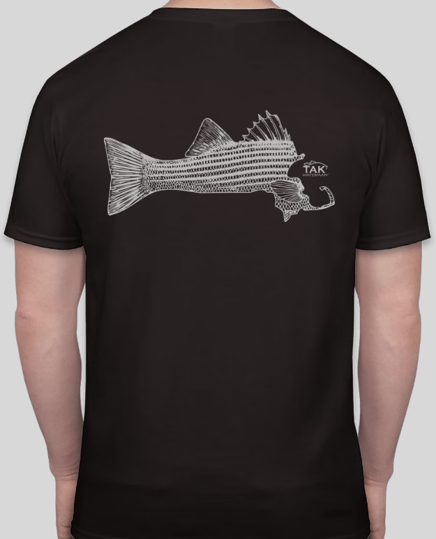 TAK WATERMAN MASS STRIPER TRI-BLEND TEE BLACK
