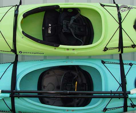 SEALS WALL KAYAK HANGER STRAP SET - 2 KAYAKS