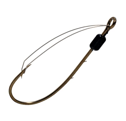 EAGLE CLAW BARBED WEEDLESS BRONZE BAITHOLDER SIZE 1/0 QTY 4