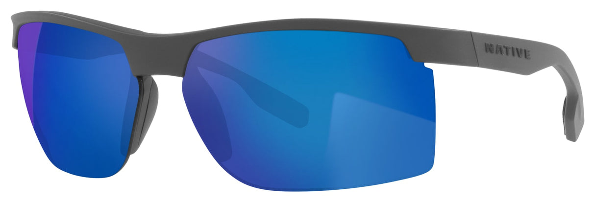 NATIVE RIDGE-RUNNER MATTE GRANITE W/BLUE REFLEX POLARIZED