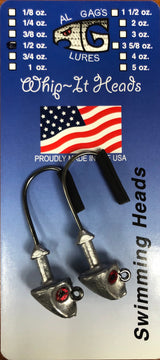 AL GAGS UNDERSPIN JIG HEAD 1/2 OZ QTY 2