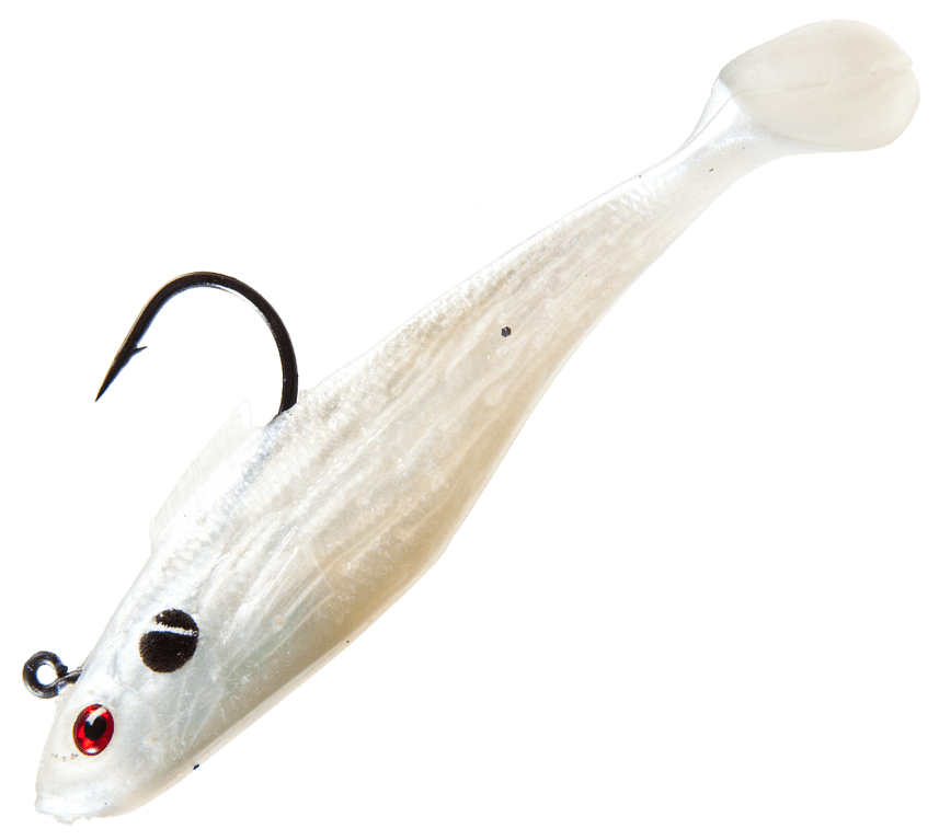 TSUNAMI HOLOGRAPHIC SWIM SHAD 2'' PEARL SPOT 1/8 OZ QTY 3