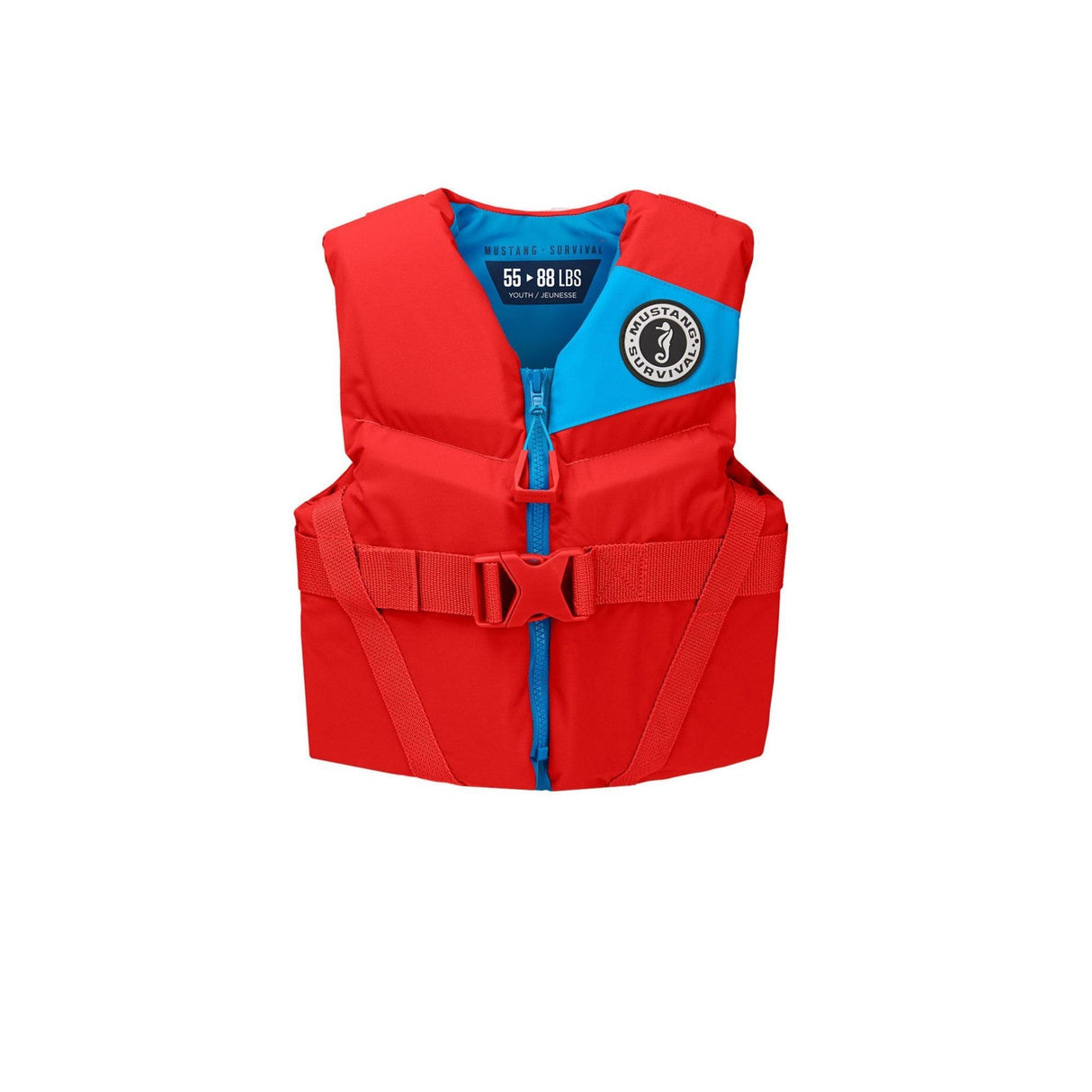 MUSTANG REV YOUTH FOAM VEST IMPERIAL RED