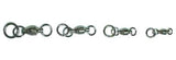 QUICKRIG SEA BOUY PRO GRADE BALL BEARING RIGGING SWIVELS- 200 POUND TEST+6 RING (5 PACK)