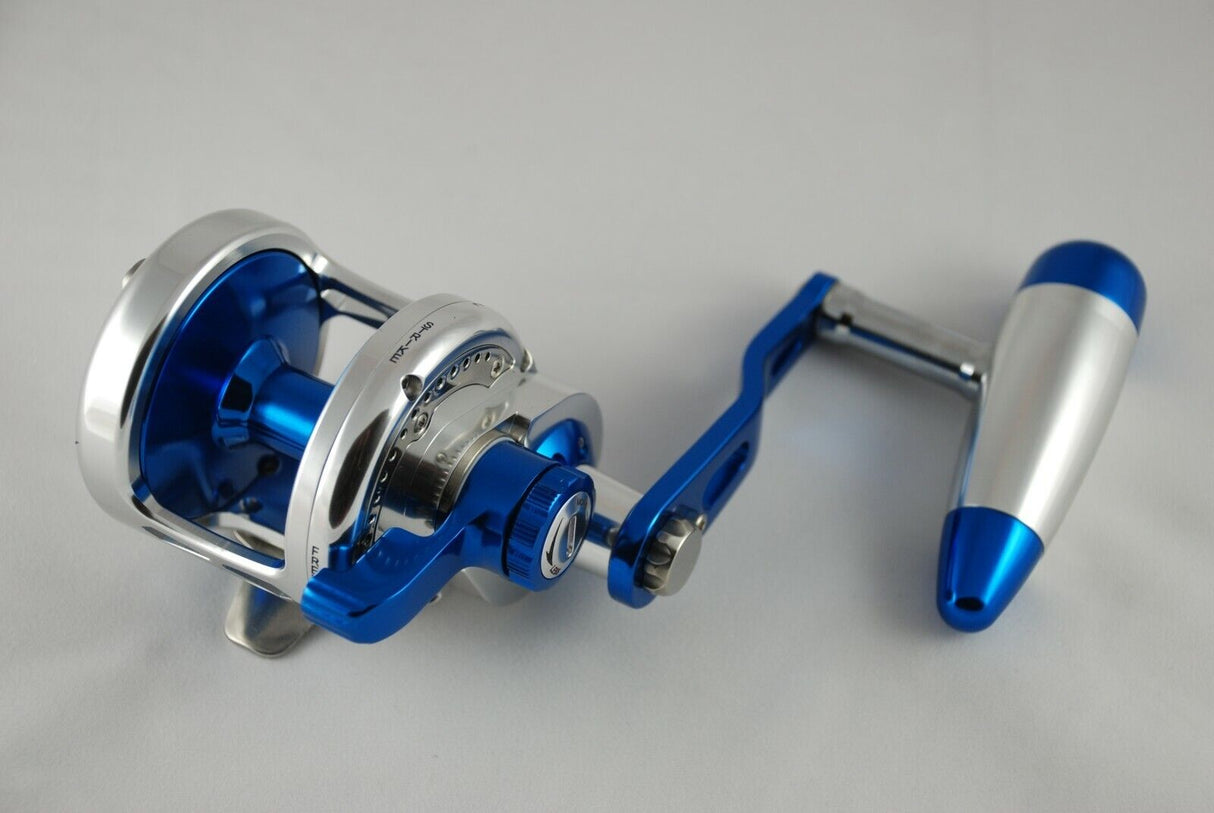 MAXEL OCEAN MAX LEVER DRAG JIGGING REEL OM8B BLUE/SILVER