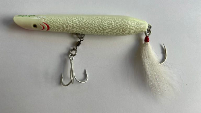 cream fishing lures STRIPER GEAR ROCKET 6" CREAM/WHITE 5.8 OZ