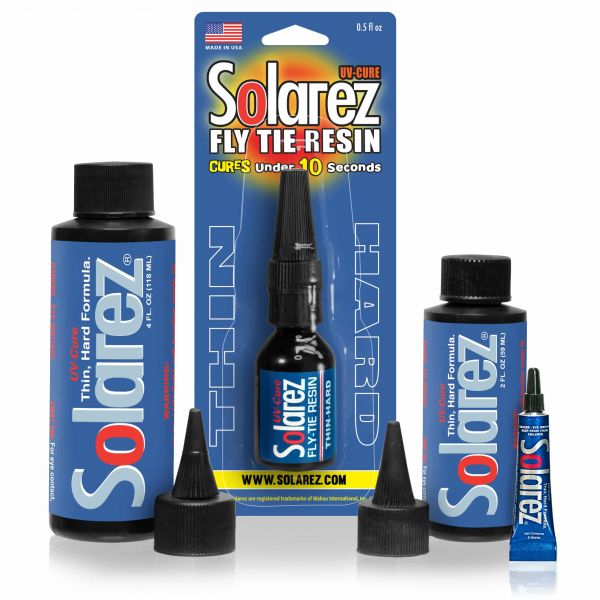 HARELINE SOLAREZ FLY TIE THIN HARD FORMULA 2.0 OZ BOTTLE