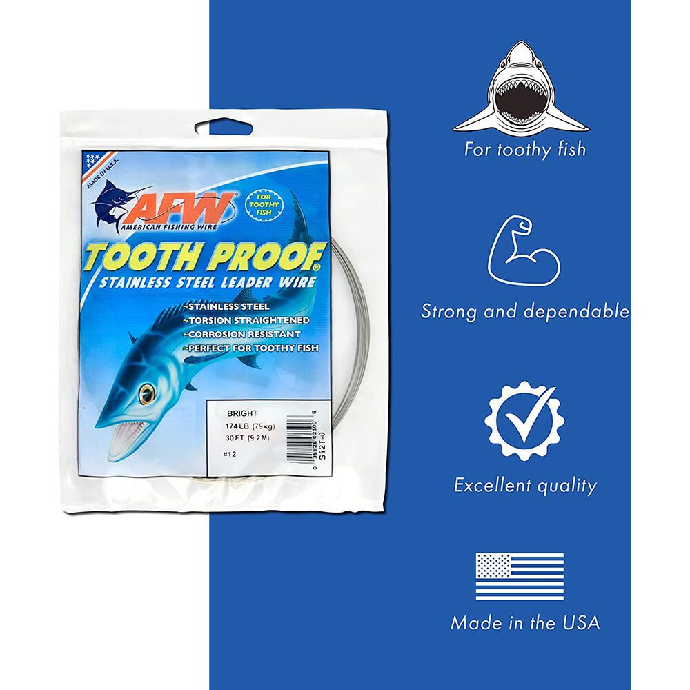 AFW TOOTH PROOF STAINLESS STEEL LEADER BROWN 1 LB BROWN