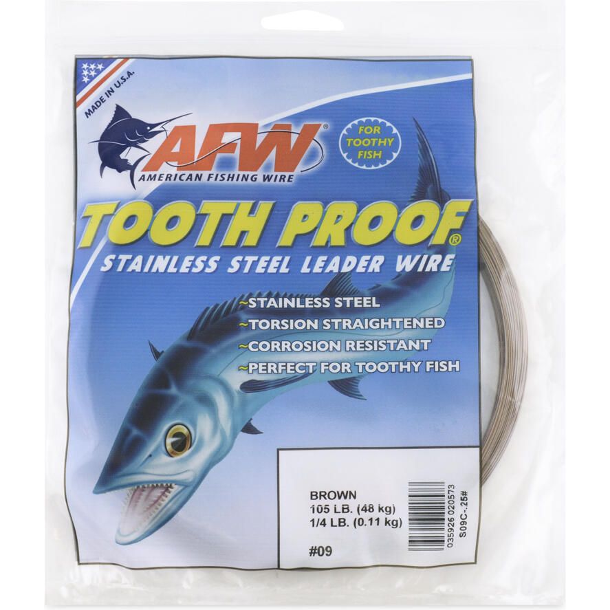 AFW TOOTH PROOF STAINLESS STEEL LEADER BROWN 1 LB BROWN