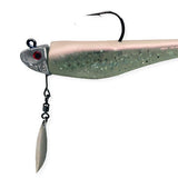 AL GAGS UNDERSPIN WHIP-IT FISH RIGGED 5" PEARL SILVER 1 OZ