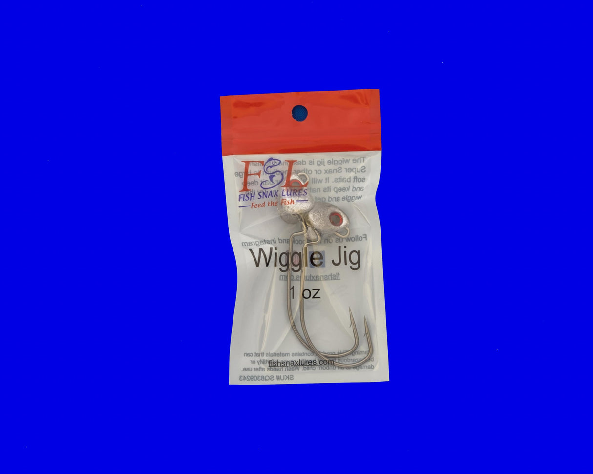 FISH SNAX 1 OZ WIGGLE JIG HEAD 2-PACK
