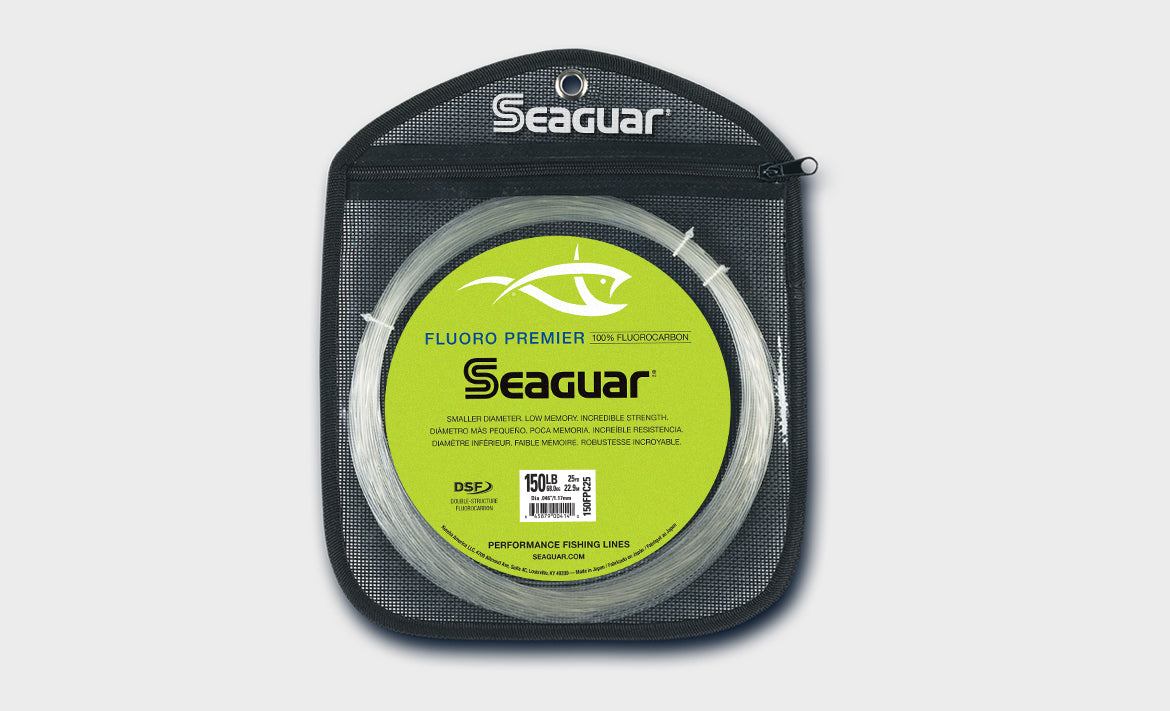 Seaguar Fluoro Premier 100% Fluorocarbon Leader 25 yds - 150lb
