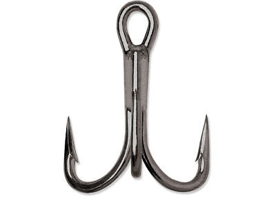 VMC 6X COASTAL SHORT TREBLE HOOK BLACK