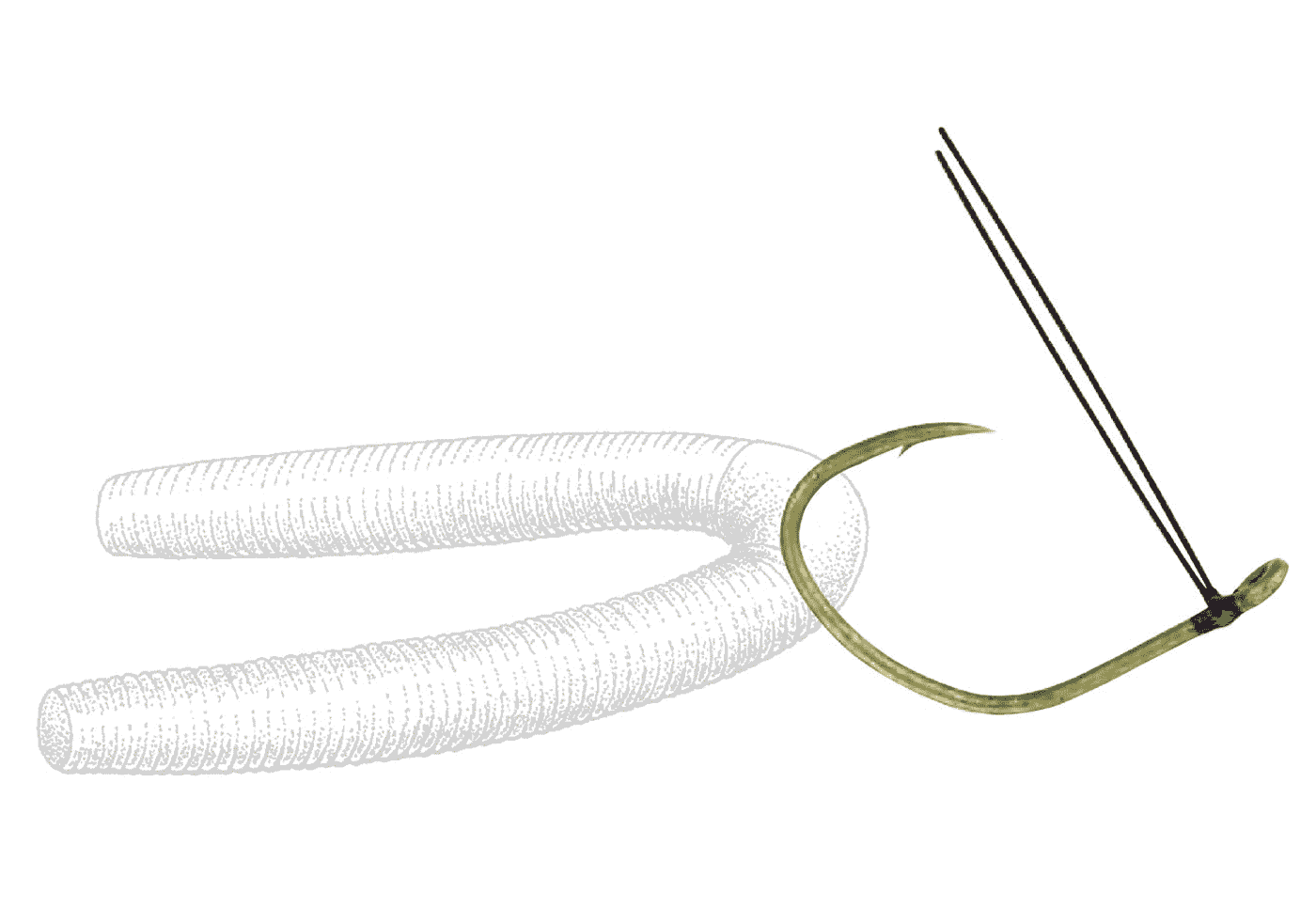 camo fishing hook Owner Wacky Hook 4 / Camo Green