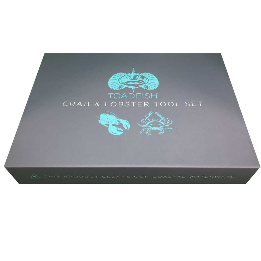 TOADFISH CRAB & LOBSTER TOOL SET 2 CRAB CUTTERS & 4 SEAFOOD FORKS
