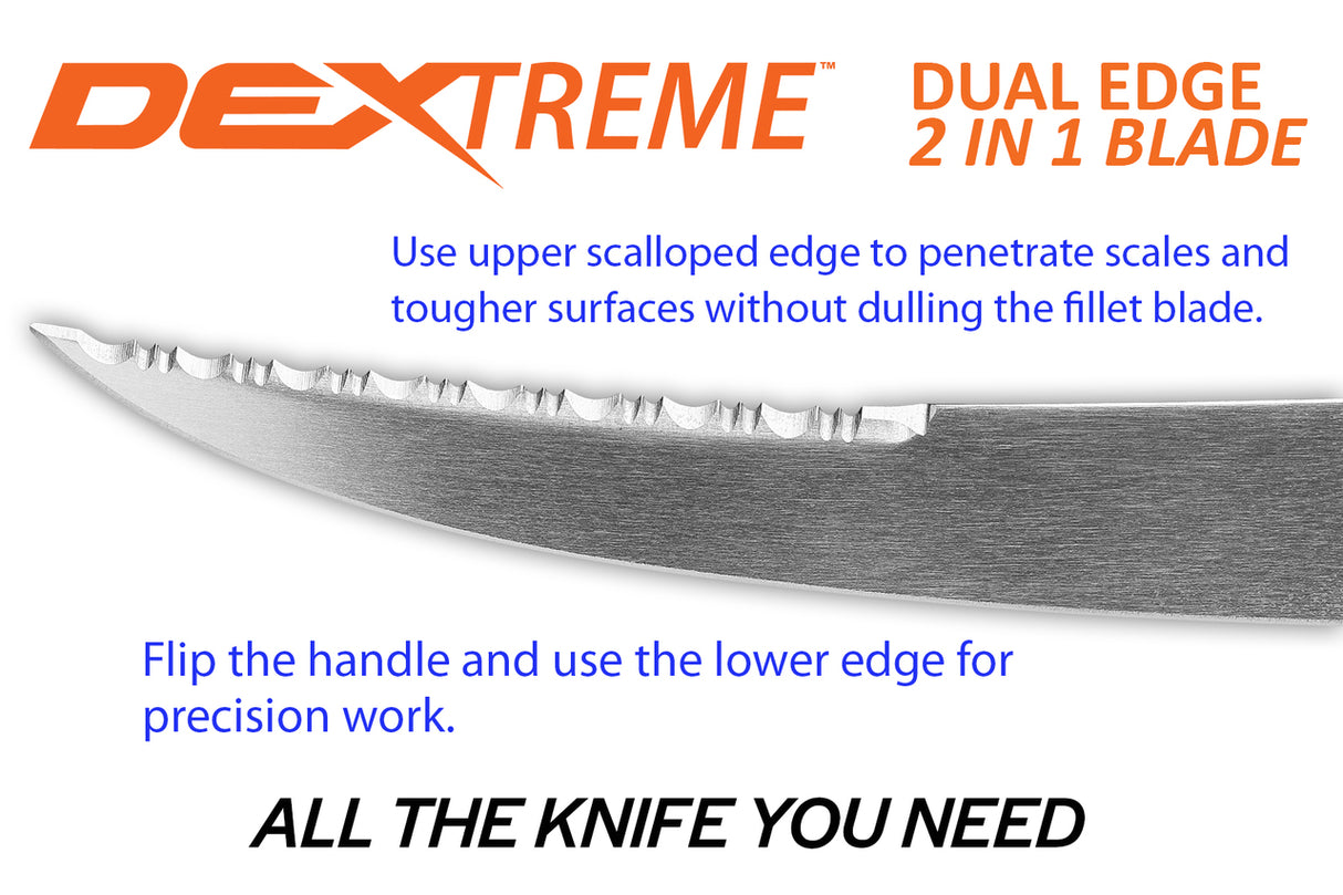 DEXTER DEXTREME 8" DUAL EDGE STIFF FILLET KNIFE