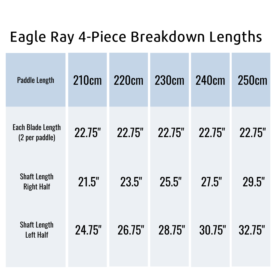AQUA BOUND EAGLE RAY CARBON BLACK CR BLADE/POSI-LOK CARBON SHAFT 4PC