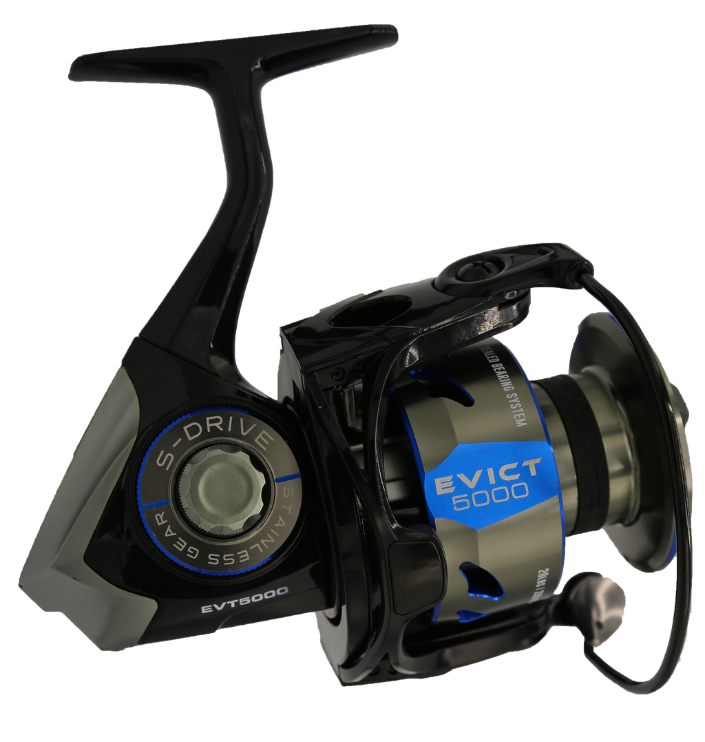 tsunami evict spinning reels TSEVTII3000LG II Reel running inshore fish like striped bass or snook TSUNAMI EVICT SPINNING REEL