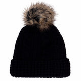 GOOSE HUMMOCK CABLEKNIT FAUX POM HAT