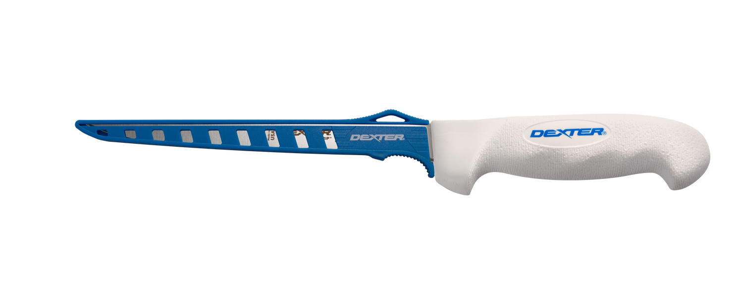 DEXTER 7" FLEXIBLE FILLET KNIFE, WITH EDGE GUARD