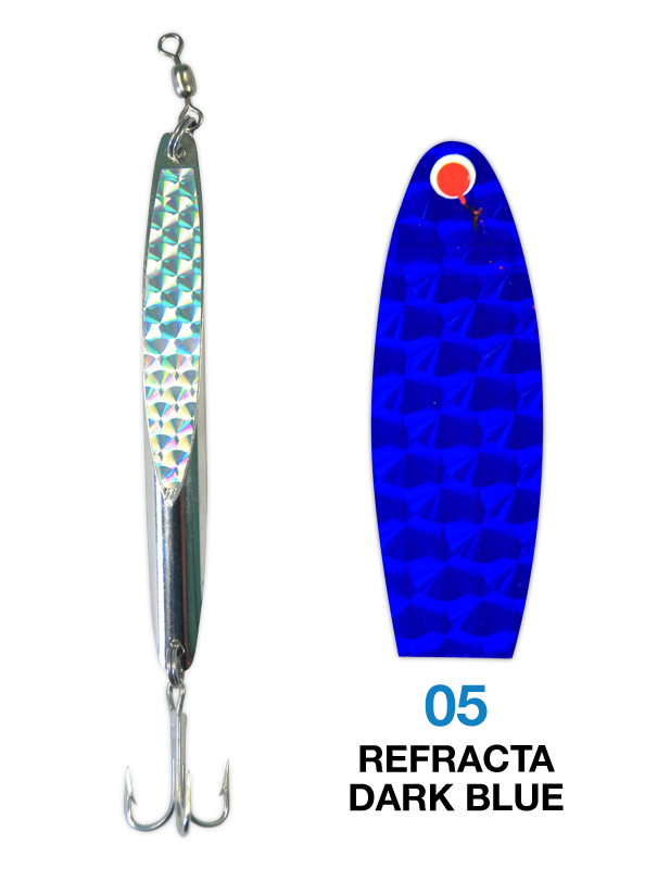 dick through a fish hook Deadly Dick Long Jigging Lure, Silver Hologram